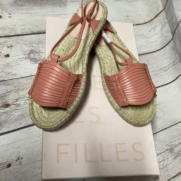 Avec Les Filles Leather Coral “Genevieve” Sandal