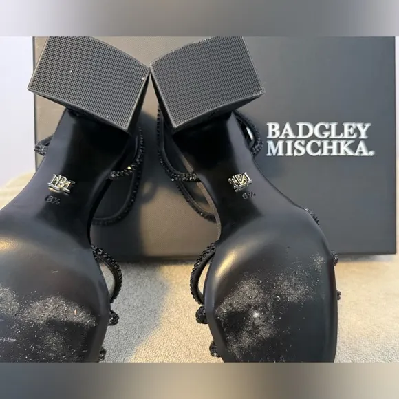 Badgley Mischka dressy sandals worn once. Size 6&amp;1/2.