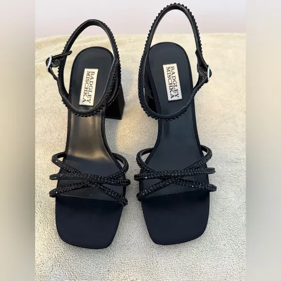 Badgley Mischka dressy sandals worn once. Size 6&amp;1/2.