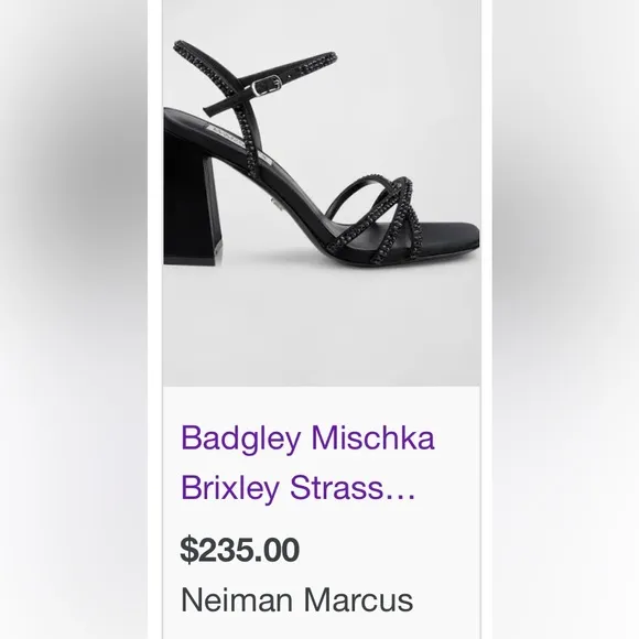 Badgley Mischka dressy sandals worn once. Size 6&amp;1/2.