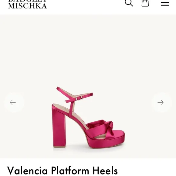 BADGLEY MISCHKA | Jewel Valencia platforms Sz 9.5 Pink punch