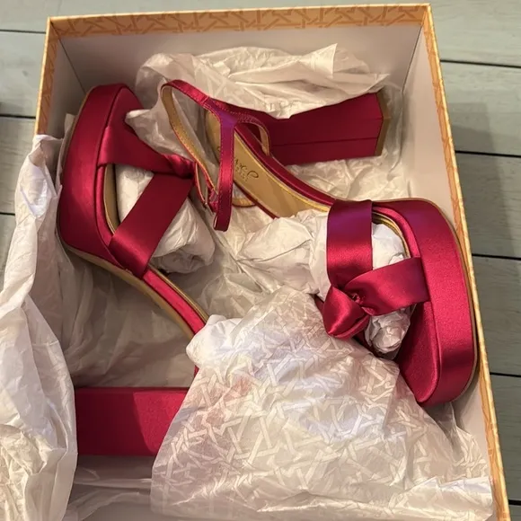 BADGLEY MISCHKA | Jewel Valencia platforms Sz 9.5 Pink punch