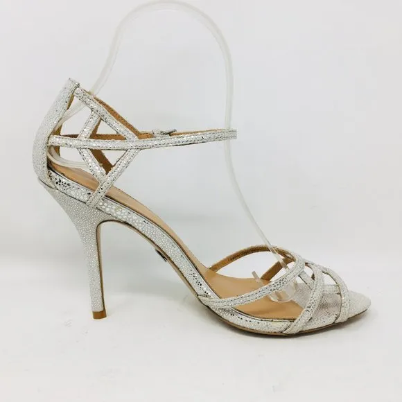 Badgley Mischka Kerrington Antique Silver Sandals