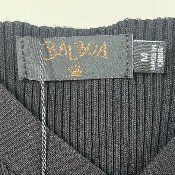 Balboa Sleeveless Knit Dress with Front Cut Out and Side Slit - Size Medium