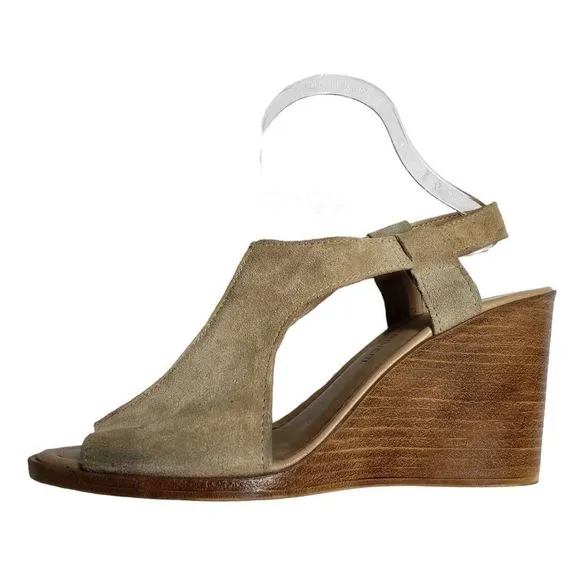 Barbara Barbieri beautiful 100% Sueded leather made in Italy wedge sandals.