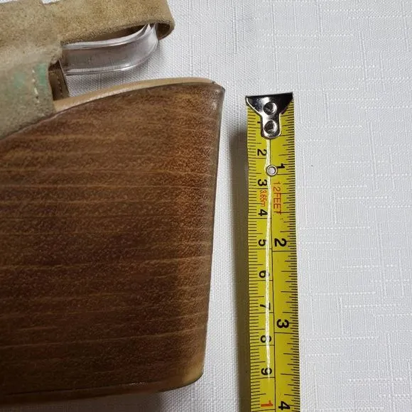 Barbara Barbieri beautiful 100% Sueded leather made in Italy wedge sandals.