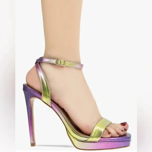 BCBGENERATIONWomen's Cadence Metallic Sandals In Ombre Sz 7