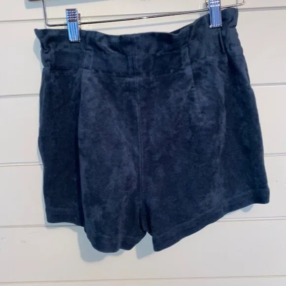 BCBGMAXAZRIA Women's Midnight Blue Teal Symon Faux Suede Shorts (XXS)