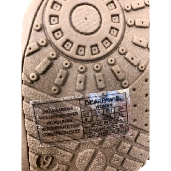 Bearpaw Sabrina Sandals Strappy Slip On Cork Sole