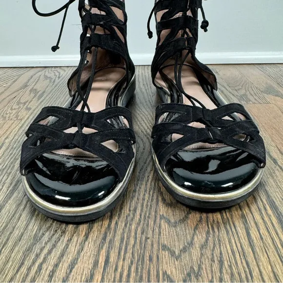 Beautifeel black leather comfort sandals size 40/9