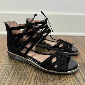 Beautifeel black leather comfort sandals size 40/9