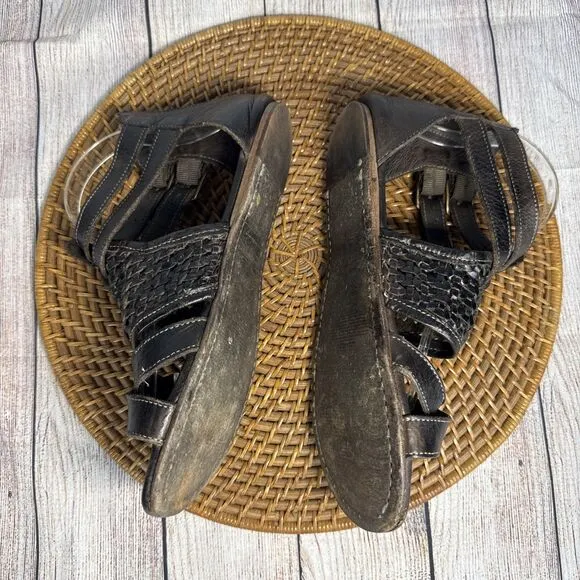 BED STU Women's Sandals Gladiator Capriana Distressed Leather Strappy Flat 10