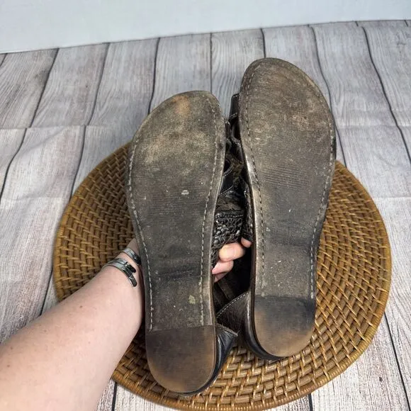 BED STU Women's Sandals Gladiator Capriana Distressed Leather Strappy Flat 10