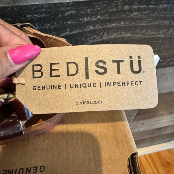 Bed/stu genuine leather ladies sandals