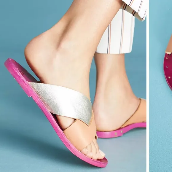 Beek Gull Slide Sandals by Anthropologie Sz 6 NWOT