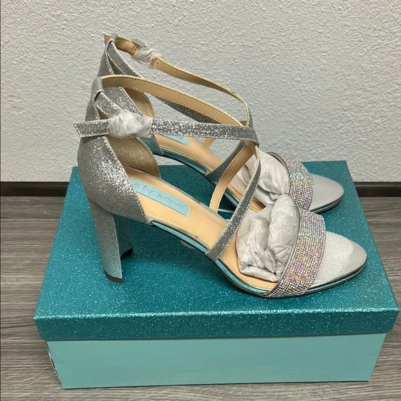 Betsey Johnson Bella Evening Sandals Silver