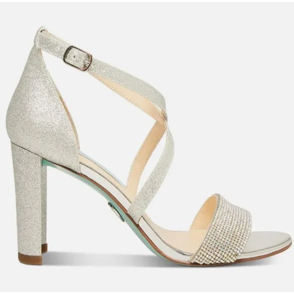 Betsey Johnson Bella Evening Sandals Silver