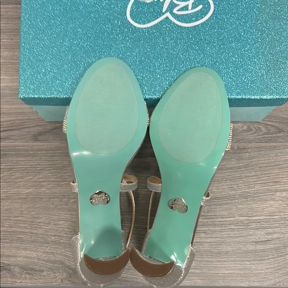 Betsey Johnson Bella Evening Sandals Silver