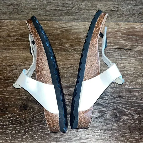 Betula Birkenstock Gizeh Sandals Thong Slip on Flats Womens Size 37/7 White