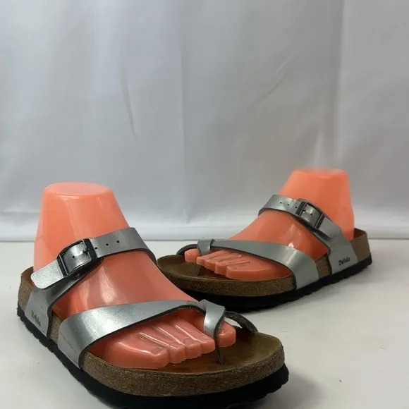 Betula By Birkenstock Mia Metal Silver Birko-flor Sandals