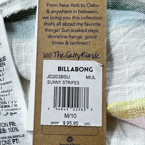 Billabong X The Salty Blonde Sunny Stripes Slip Dress