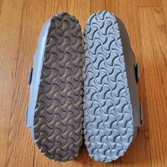 Birkenstock 39 Silver Gray Lightweight EVA Water Sandals 2 Strap ARIZONA 8 Narro
