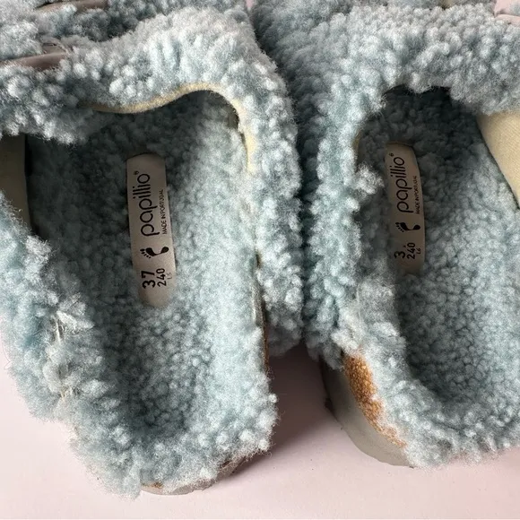Birkenstock Arizona Big Buckle Shearling Papillio Sandals Size 37