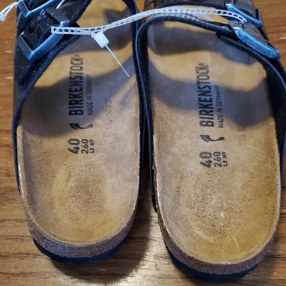 Birkenstock Arizona BS Magic Snake Black Shimmer Size 40 Casual Everyday