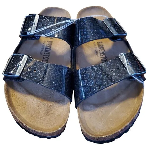Birkenstock Arizona BS Magic Snake Black Shimmer Size 40 Casual Everyday
