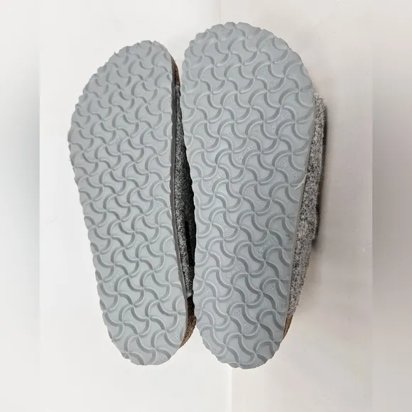 Birkenstock Arizona Kids Sandels sz 32=1-1.5 Gray Wool Upper Sherling Footbed