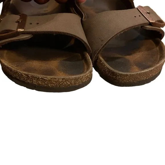 BIRKENSTOCK Arizona Leather Slip On Sandals Kids 31