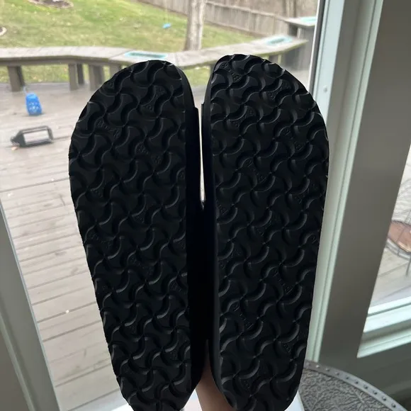 BIRKENSTOCK ARIZONA PAPILLIO FLEX PLATFORM SANDALS IN BLACK 41 10 NARROW