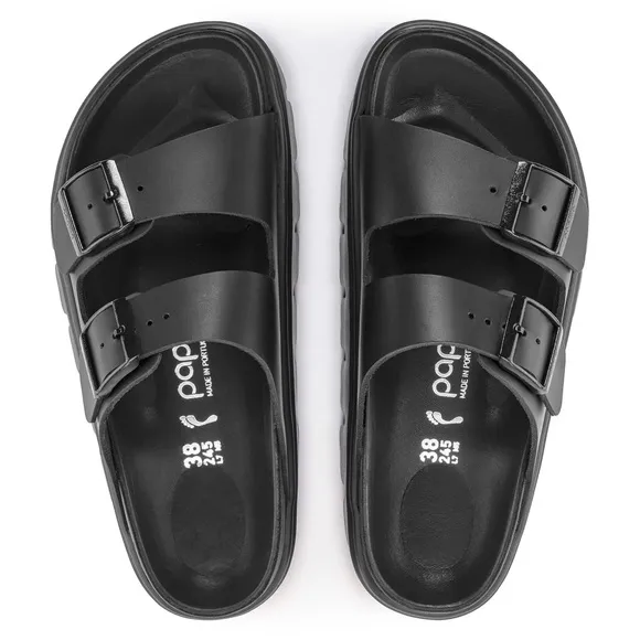 BIRKENSTOCK ARIZONA PAPILLIO FLEX PLATFORM SANDALS IN BLACK 41 10 NARROW