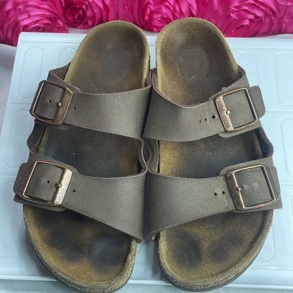 Birkenstock, Arizona sandals for‎ boys, caramel color, size 31
