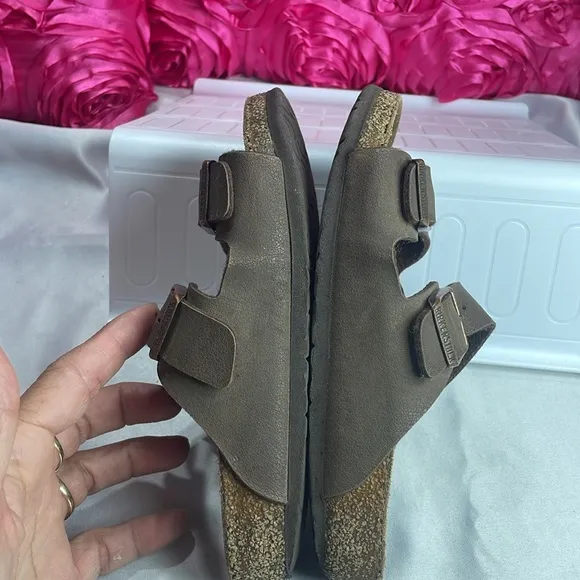 Birkenstock, Arizona sandals for‎ boys, caramel color, size 31