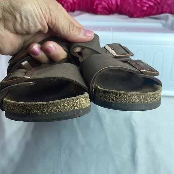 Birkenstock, Arizona sandals for‎ boys, caramel color, size 31
