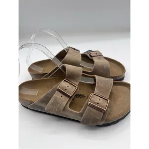 Birkenstock Arizona  Sandals Unisex Brown Oiled Leather Comfort 10 US 41 EU New