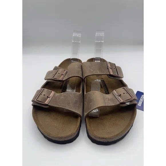 Birkenstock Arizona  Sandals Unisex Brown Oiled Leather Comfort 10 US 41 EU New
