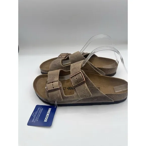 Birkenstock Arizona  Sandals Unisex Brown Oiled Leather Comfort 10 US 41 EU New