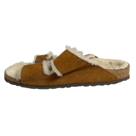 Birkenstock Arizona Shearling-Lined Sandals Size 39 L8