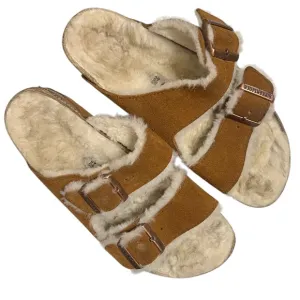 Birkenstock Arizona Shearling-Lined Sandals Size 39 L8