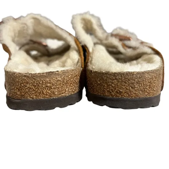 Birkenstock Arizona Shearling-Lined Sandals Size 39 L8