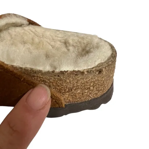 Birkenstock Arizona Shearling-Lined Sandals Size 39 L8