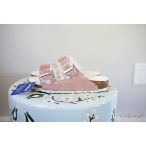 Birkenstock Arizona Shearling Suede Leather Sandal 38 NWT