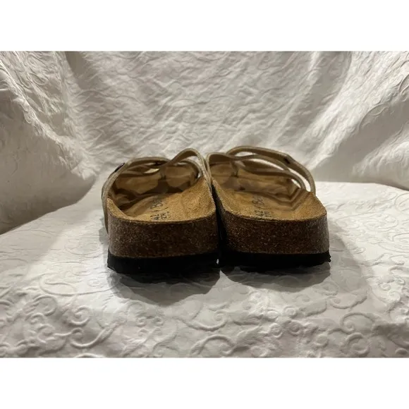 Birkenstock Betula Vinja Gold Thongs size 42 Slip on Sandals