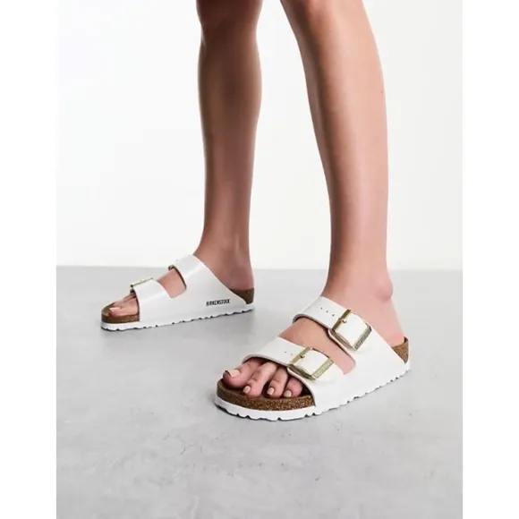 Birkenstock Birko-Flor Patent Arizona Sandals