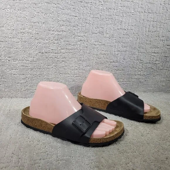 Birkenstock Catalina Unisex Size EU 39 US L8 M6 Black Slip On Slide Sandals