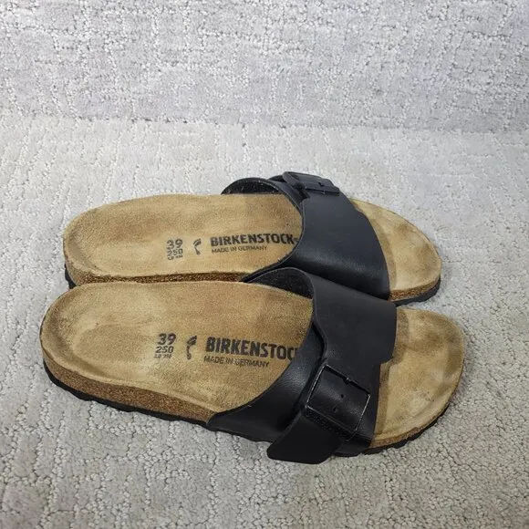 Birkenstock Catalina Unisex Size EU 39 US L8 M6 Black Slip On Slide Sandals