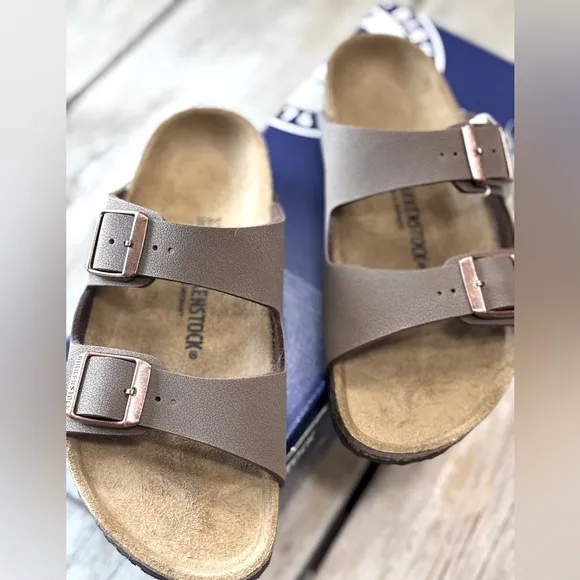 Birkenstock Classic Arizona Brown Sandals. Slip-On-Leather Kid’s Sz-1 NWT w/ Box