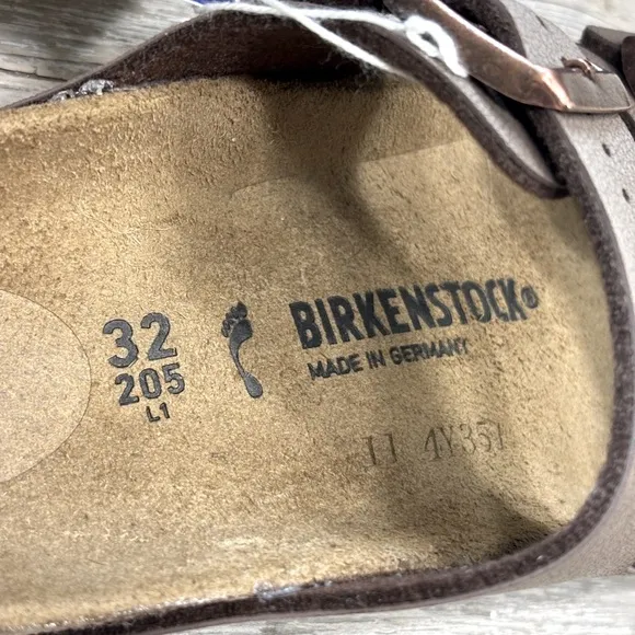 Birkenstock Classic Arizona Brown Sandals. Slip-On-Leather Kid’s Sz-1 NWT w/ Box